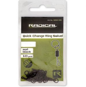 Radical Obratlík s krúžkom Quick Change Ring Swivel Mat Black